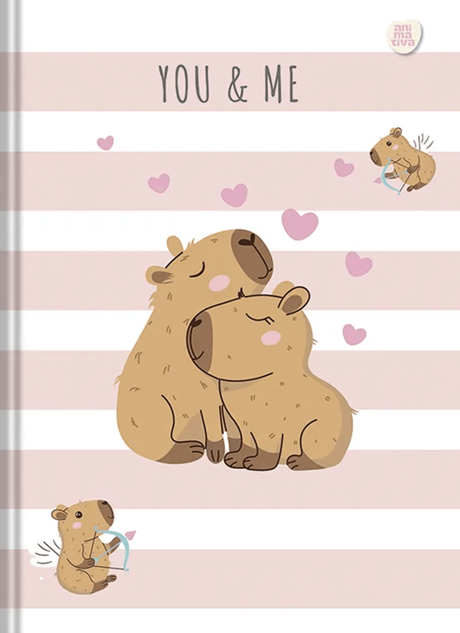 Caderno Colegial Costurado Capycuties 160 Folhas 11010 - Animativa
