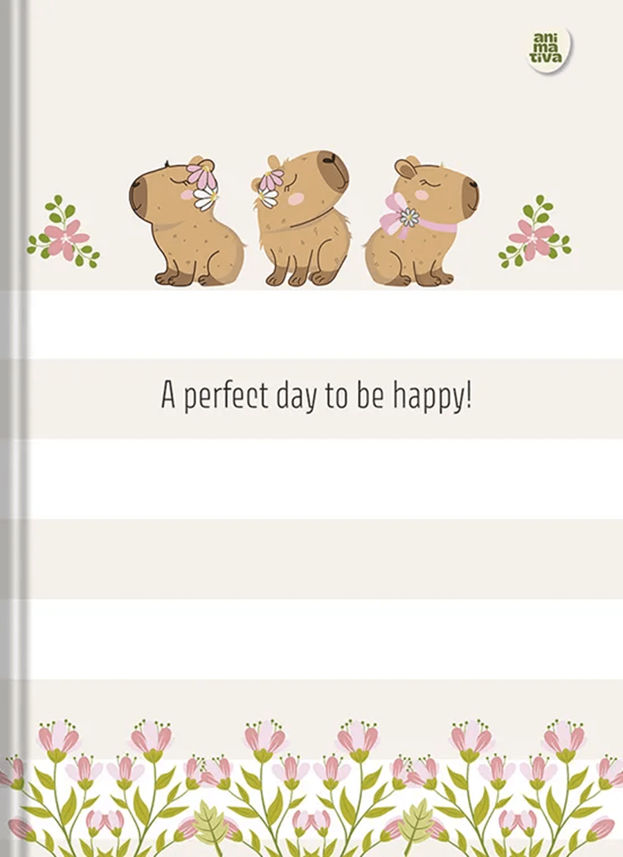 Caderno Colegial Costurado Capycuties 160 Folhas 11010 - Animativa