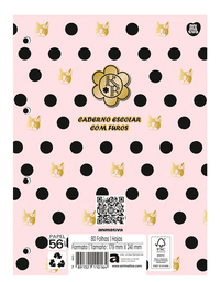 Refil Para Caderno Argolado 4 Furos Rebecca BonBon 80f. 11016 ´Animativa
