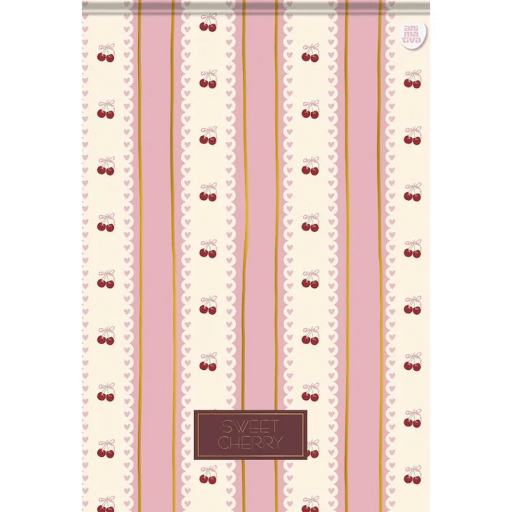 Bloco Vertical Capa Dura Sweet Cherry 17x25 80 Folhas 11019 - ANIMATIVA