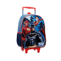 Mochila Carrinho 16" Com Lancheira Térmica Liga da Justiça  - Xeryus