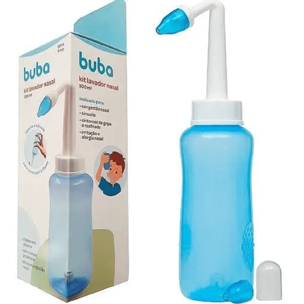 Kit Lavador Nasal Com 2 Bicos Infantil e Adulto 15657 - Buba
