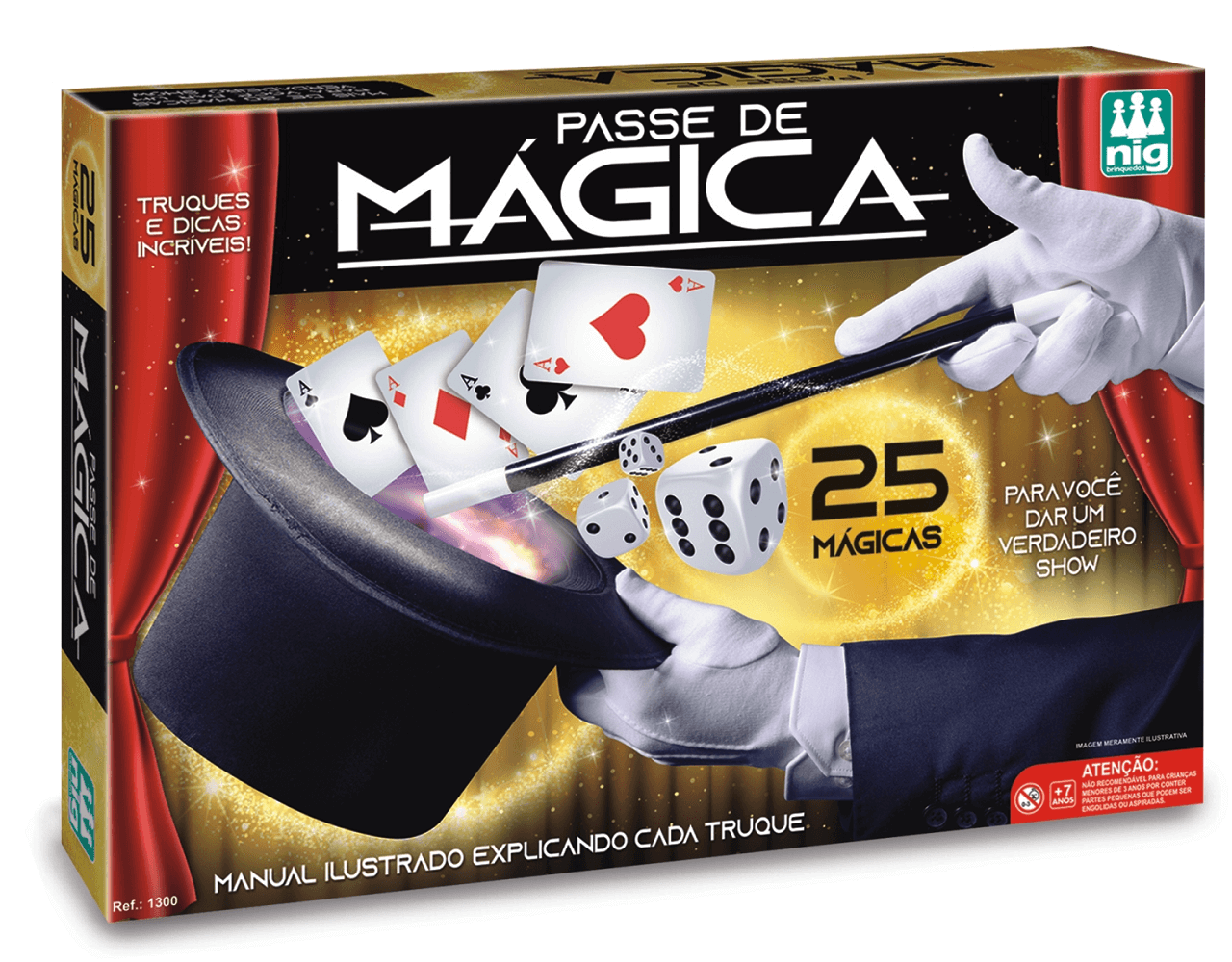 Jogo Passe de Mágica com 25 Mágicas 1300 - Nig