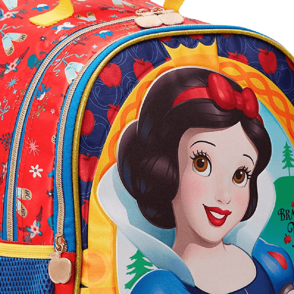 Mochila de Rodinha + Lancheira Térmica Branca de Neve 13080 - Xeryus