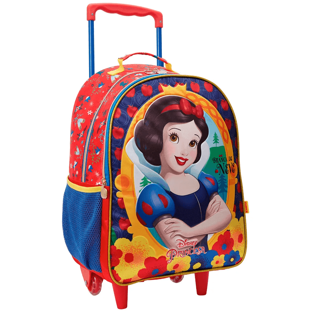 Mochila de Rodinha + Lancheira Térmica Branca de Neve 13080 - Xeryus