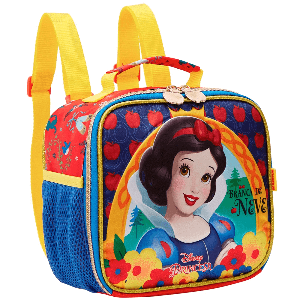 Mochila de Rodinha + Lancheira Térmica Branca de Neve 13080 - Xeryus