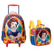 Mochila de Rodinha + Lancheira Térmica Branca de Neve 13080 - Xeryus