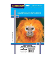 Papel Fotográfico Glossy Auto-Adesivo 50 Folhas 130 Gramas Brilhoso - Masterprint