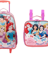 Mochila de Carrinho com Lancheira Princesas 13150/13154 - Xeryus
