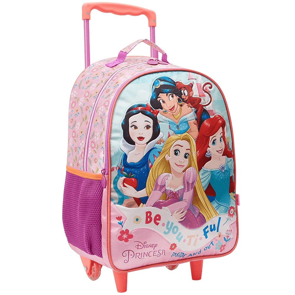 Mochila de Carrinho com Lancheira Princesas 13150/13154 - Xeryus