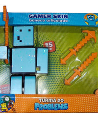 Boneco Gamer Skin Problems 15cm C/ 3 Acessórios 3031372 - Algazarra
