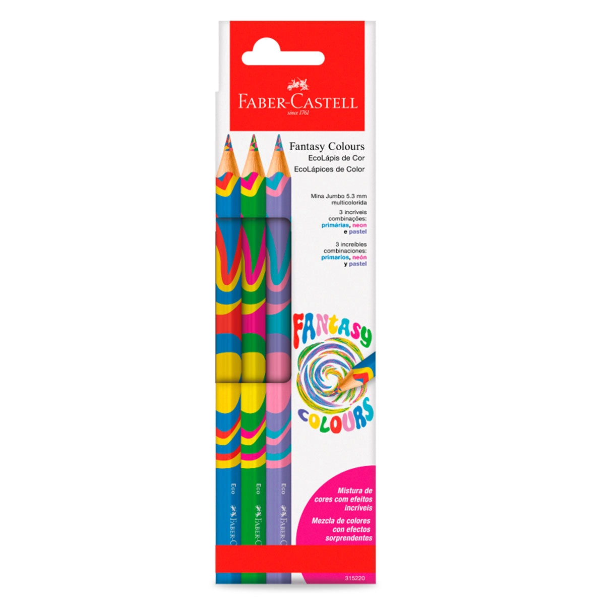Lapis de Cor Fantasy Colours C/ 3Un 315220 -  Faber Castell