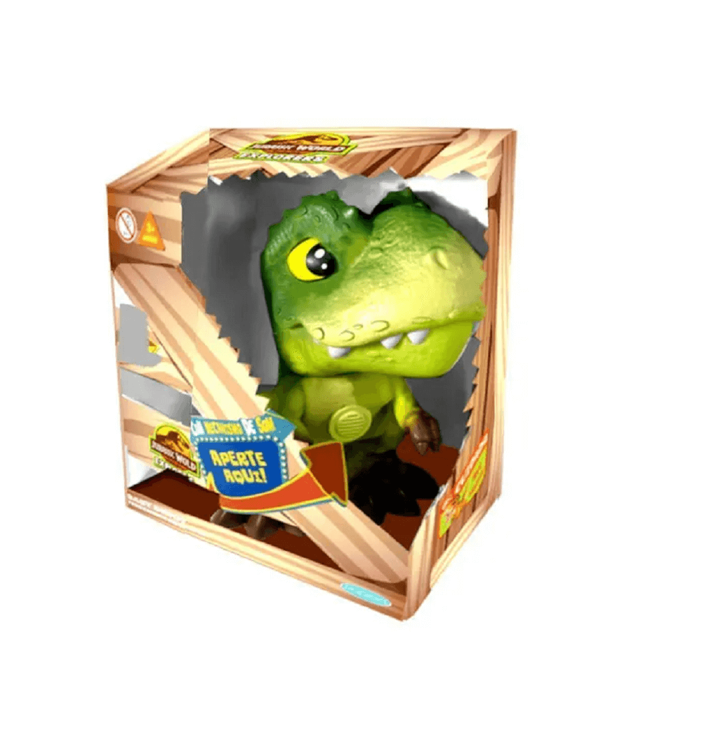 Dinossauro Jurassic World T-Rex Verde com Mecanismo 1481 - Puppe