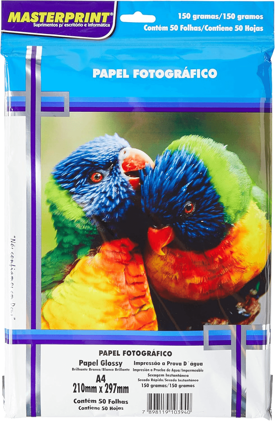 Papel Fotográfico Glossy 50 Folhas 150 Gramas Brilhoso - Masterprint