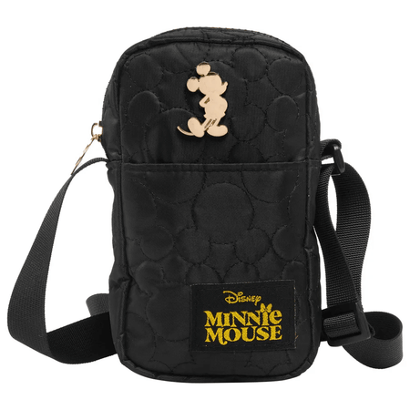 Bolsa Lateral Juvenil Mickey Teen Preto 15129 - Xeryus
