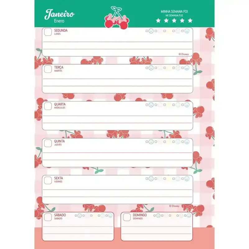 Agenda Planner Minnie Arts 2026 160 Pág. 75g/m² 78207 - Jandaia