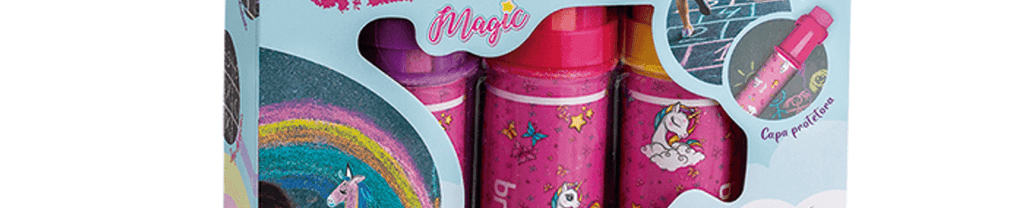 Giz De Chão Magic Unicórnio C/ 3 Unidades GZ3020 - BRW