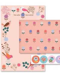 Papel de Carta 4 Fls e 4 Envelopes Leve Amor 1733 - Fina Ideia
