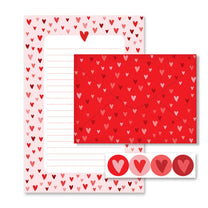 Papel de Carta 4 Fls e 4 Envelopes Coração 1736 - Fina Ideia
