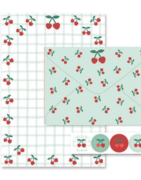 Papel de Carta 4 Fls e 4 Envelopes Cereja 1739 - Fina Ideia
