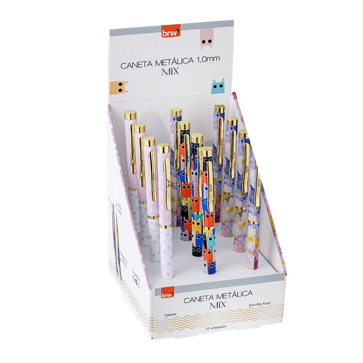 Caneta Metálica Esferográfica 1.0mm Mix CA0704 - BRW