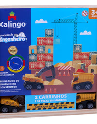 Brincando de Engenheiro Construtor 53pçs 6812.1   - Xalingo
