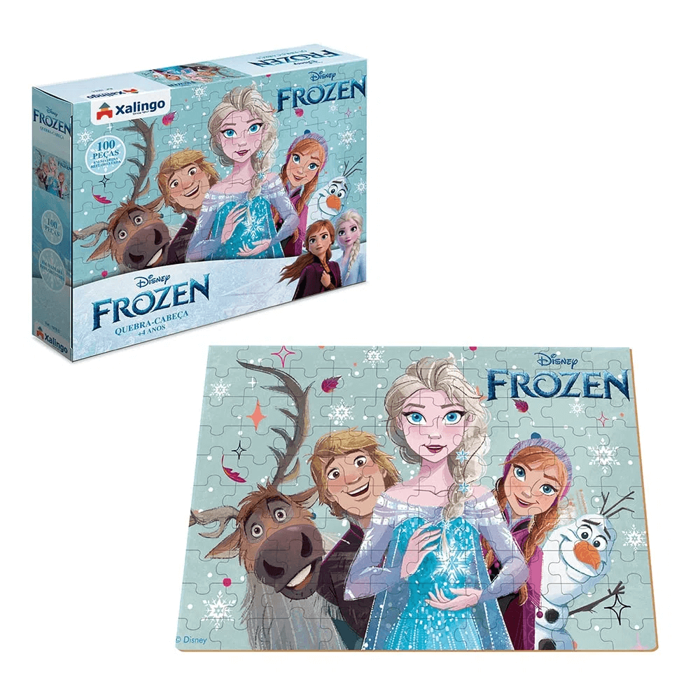 Quebra-cabeça Disney Frozen 100 Peças 1976.5 - Xalingo