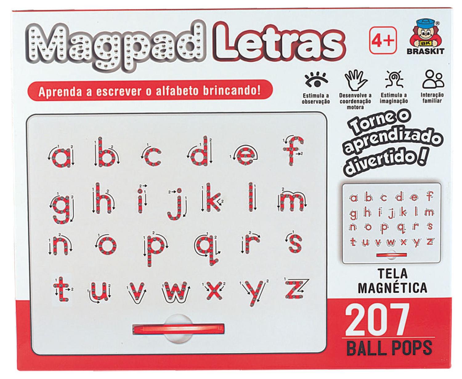 Lousa Magnetica Magpad Letras 150-8 - Braskit