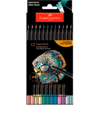 Lápis De Cor Supersoft Redondo 12 Cores Matálica 210722 -  Faber-Castell
