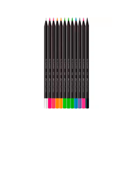 Lápis De Cor Supersoft Redondo 12 Cores Neon 210744 -  Faber-Castell
