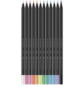 Lápis De Cor Supersoft Redondo 12 Cores Pastel 210745 -  Faber-Castell