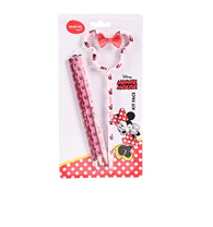 Kit Face Minnie Com Caneta Esferográfica e 3 Lápis 22327 - Molin
