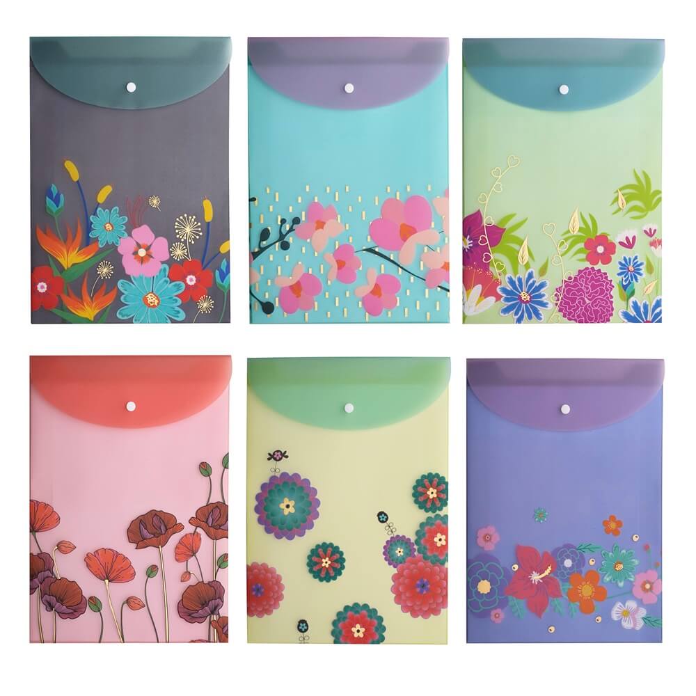 Pasta Vertical Com Glitter A4 Flower Select 22985 - Molin