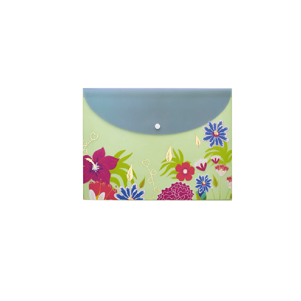 Pasta Horizontal Com Glitter A4 Flower Select 22988 - Molin