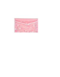 Pasta com Botão Love Flowers Rosa 33 X 23.5 cm. 23216 - Molin
