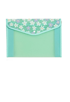 Pasta com Botão Love Flowers Verde 33 X 23.5 cm. 23217 - Molin