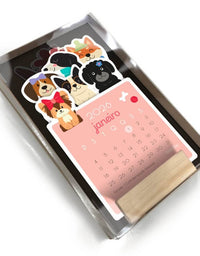 Calendário 2026 Cachorrinhos 10,5x19cm 2357 - Fina Ideia
