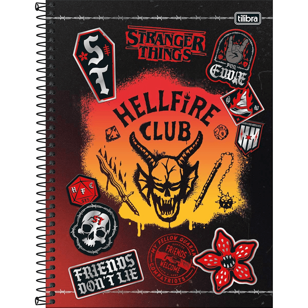 Caderno Espiral Universitário 1 Matéria Stranger Things 80 Fls. 29413 - Tilibra