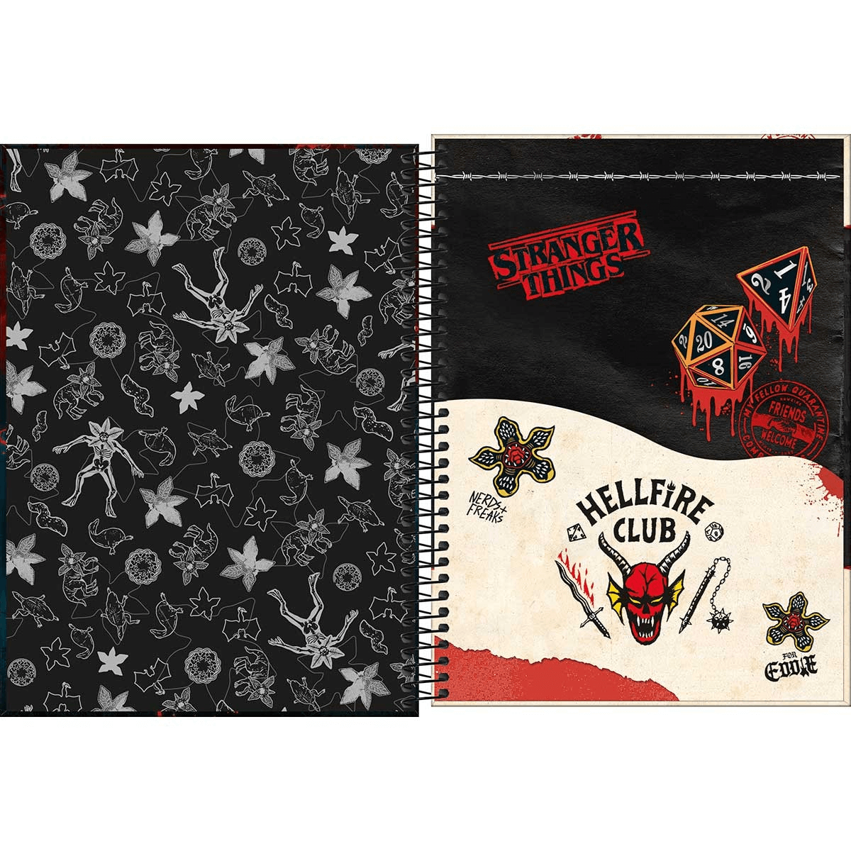 Caderno Espiral Universitário 1 Matéria Stranger Things 80 Fls. 29413 - Tilibra