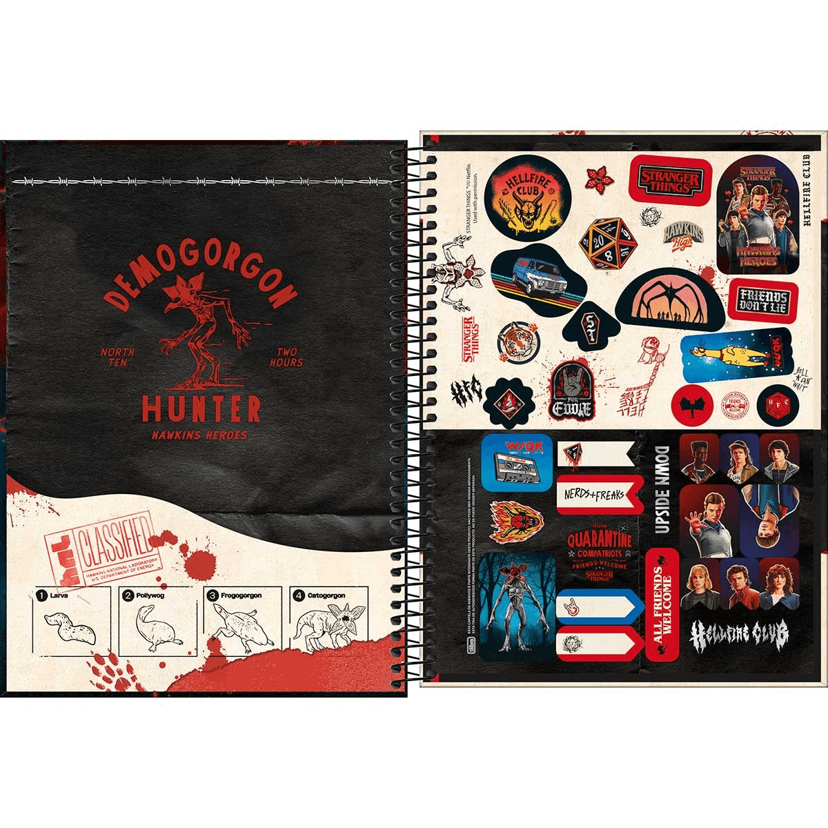 Caderno Espiral Universitário 1 Matéria Stranger Things 80 Fls. 29413 - Tilibra
