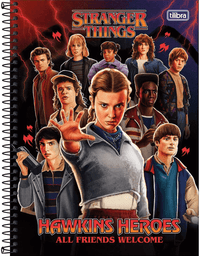 Caderno Espiral Universitário 1 Matéria Stranger Things 80 Fls. 29413 - Tilibra
