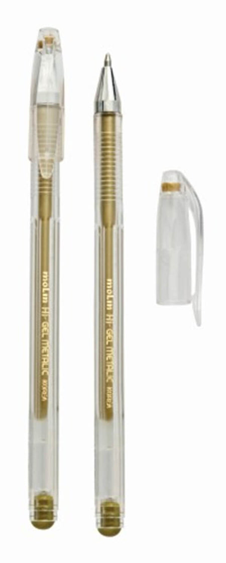 Caneta Gel Metalic Prata e Dourada - Molin