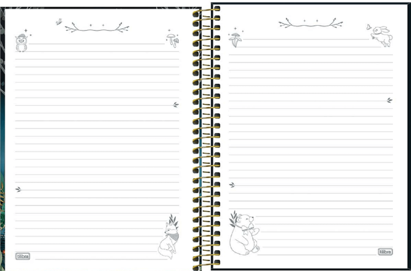 Caderno Espiral Capa Dura Colegial 10 Matérias Loveland 160 Folhas 33300 - Tilibra