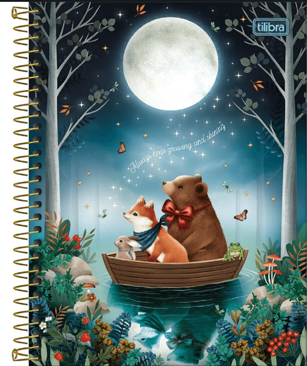 Caderno Espiral Capa Dura Colegial 10 Matérias Loveland 160 Folhas 33300 - Tilibra