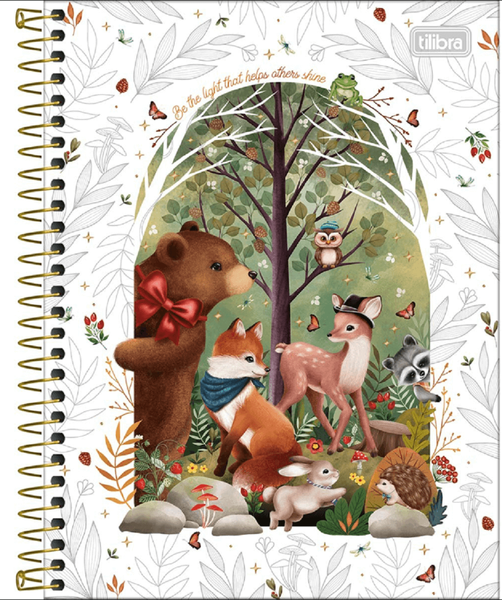 Caderno Espiral Capa Dura Colegial 10 Matérias Loveland 160 Folhas 33300 - Tilibra