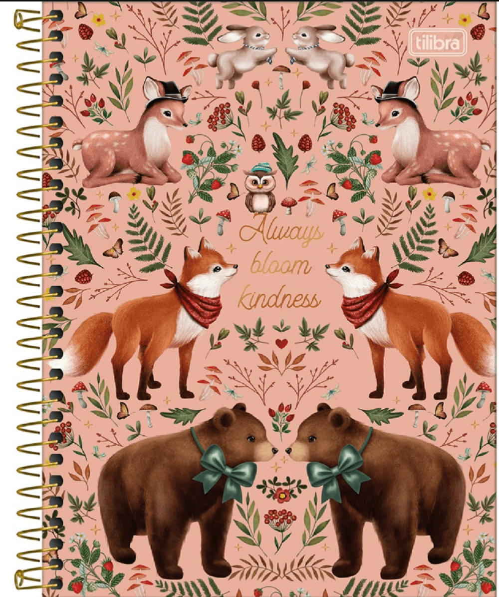 Caderno Espiral Capa Dura Colegial 10 Matérias Loveland 160 Folhas 33300 - Tilibra