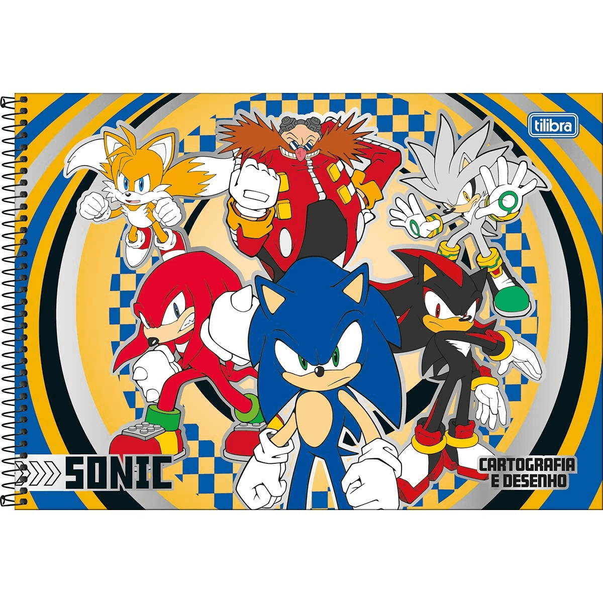 Caderno de Cartografia e Desenho Espiral Capa Dura Sonic 80 Folhas 34302 - Tilibra
