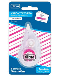 Marca Texto em Fita Rosa Neon 6m x 5mm 344711 - Tilibra
