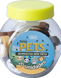 Borracha Mini Pets Pote com 20 Unidades 34506 - Tilibra
