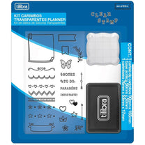 Cartela  De Carimbos Transparentes Planner 345679 - Tilibra